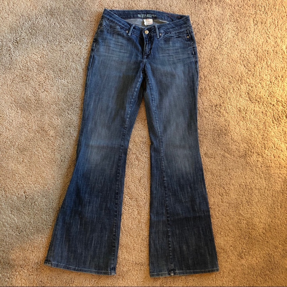 Banana Republic Premium Denim Wide Leg Jeans
